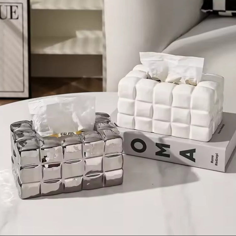 AuriSoft Luxe Tissue Box – Sculptural Design for a Refined Interior