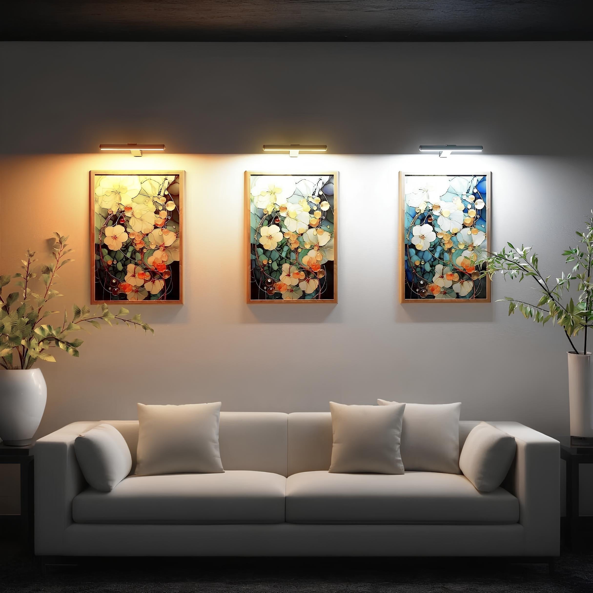 Lampe LED sans fil pour tableau avec éclairage dimmable et chargeur USB-C