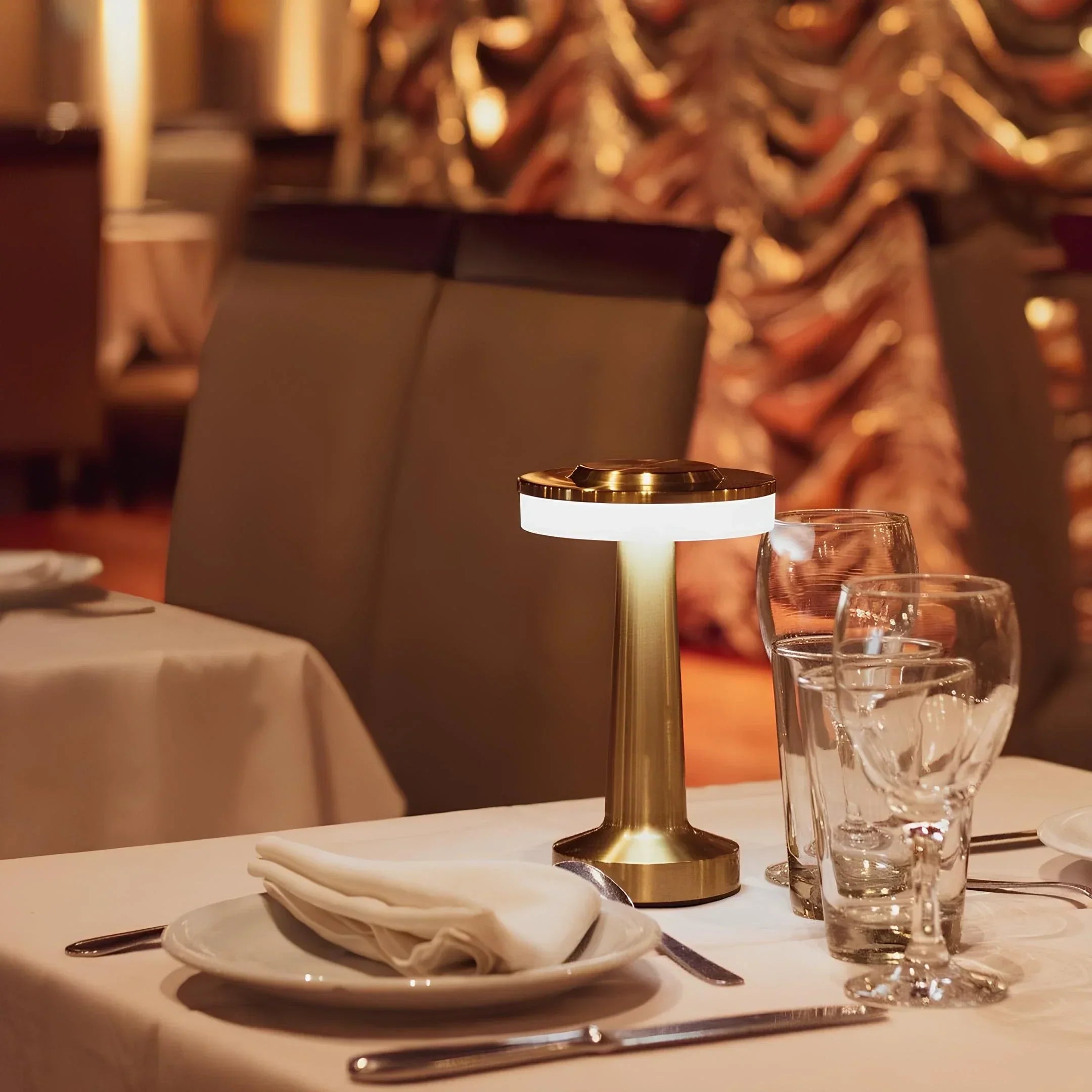 Lampe de table rétro sans fil avec lumière dimmable pour restaurant et salon