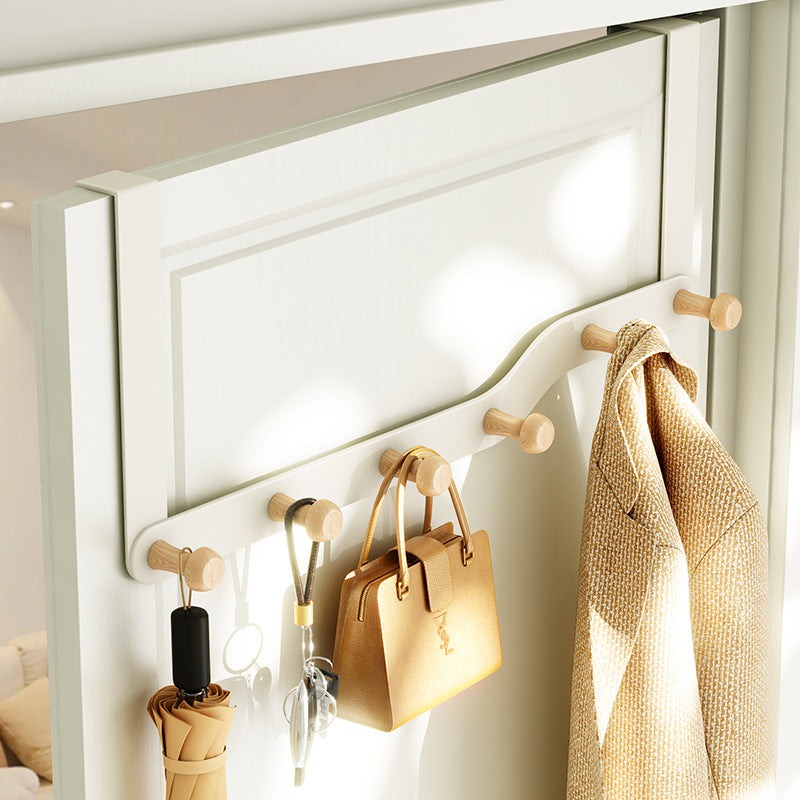 LuraWave Luxe Door Coat Rack – Stylish Organization with Natural Wooden Accents