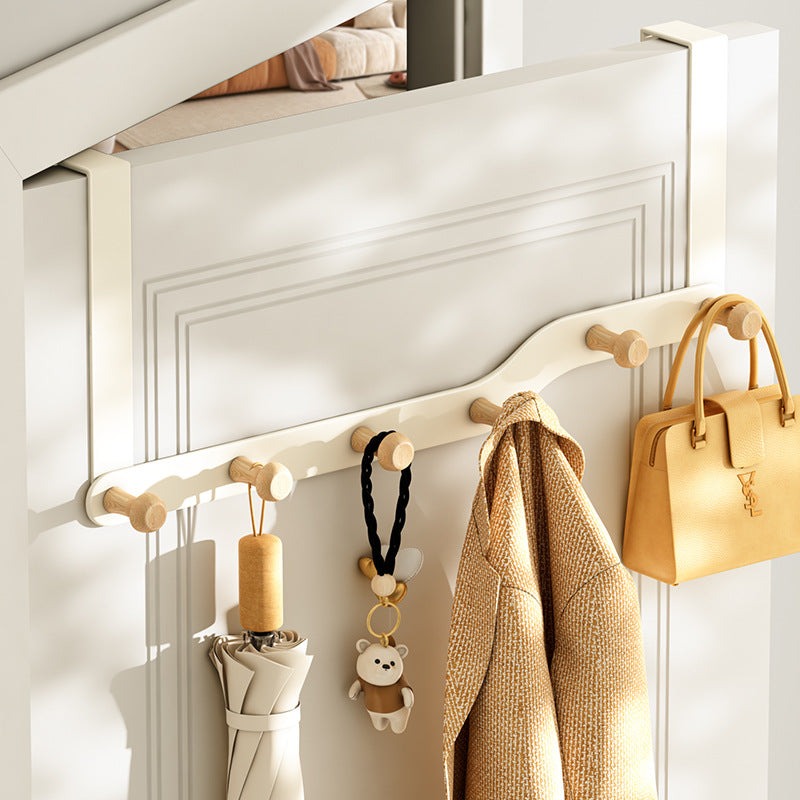LuraWave Luxe Door Coat Rack – Stylish Organization with Natural Wooden Accents
