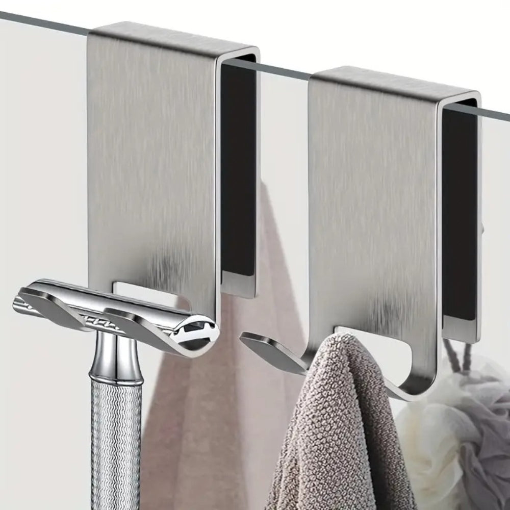 AquaLuxe Stainless Steel Shower Hooks – Elegant & Durable Design for a Stylish Bathroom