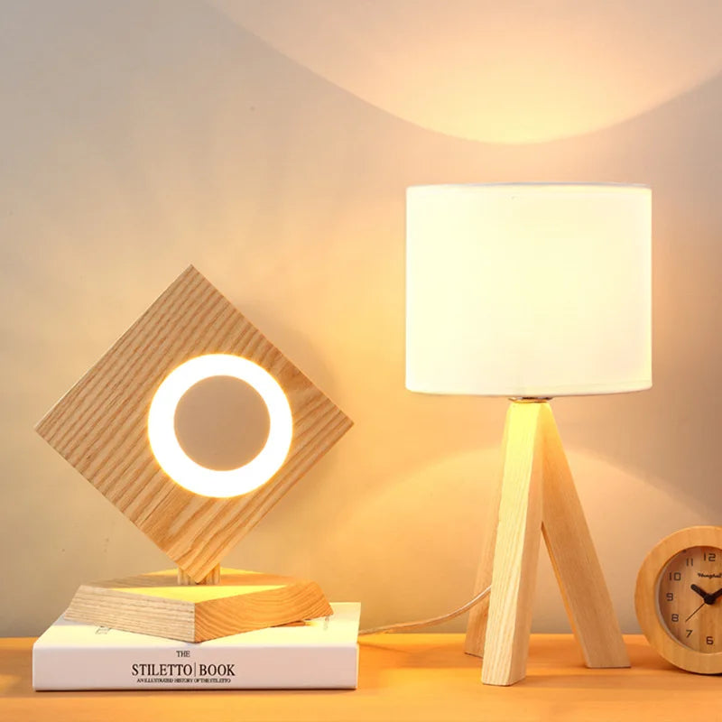 LumiWood – Modern Wooden Table Lamp with Warm, Natural Elegance