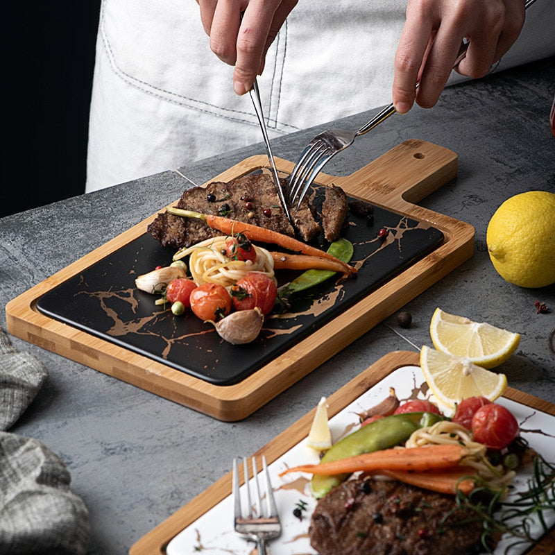 NordiqueChic – Luxury Ceramic Serving Board for Stylish Table Moments