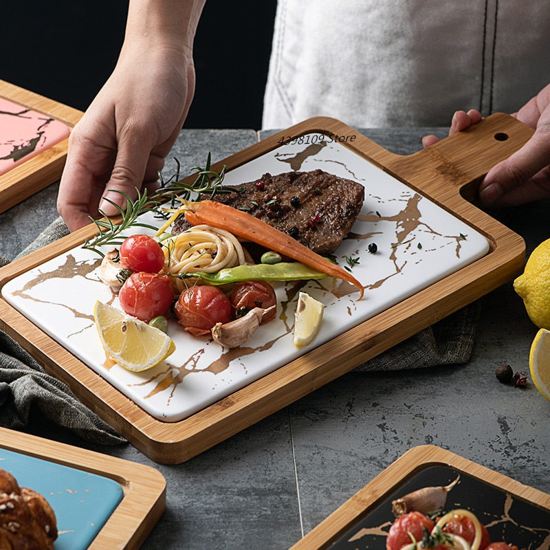 NordiqueChic – Luxury Ceramic Serving Board for Stylish Table Moments