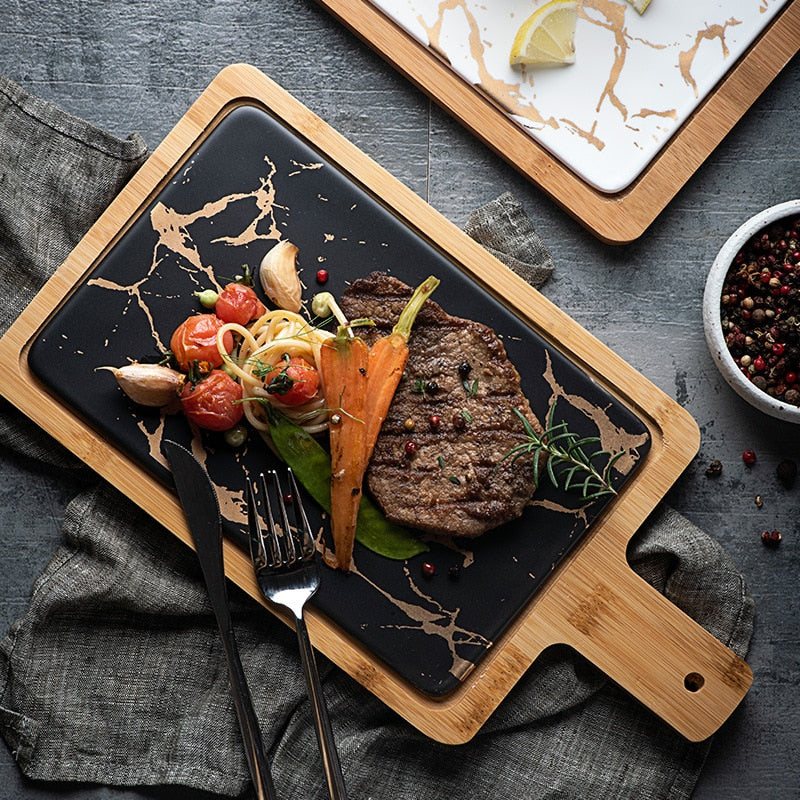 NordiqueChic – Luxury Ceramic Serving Board for Stylish Table Moments