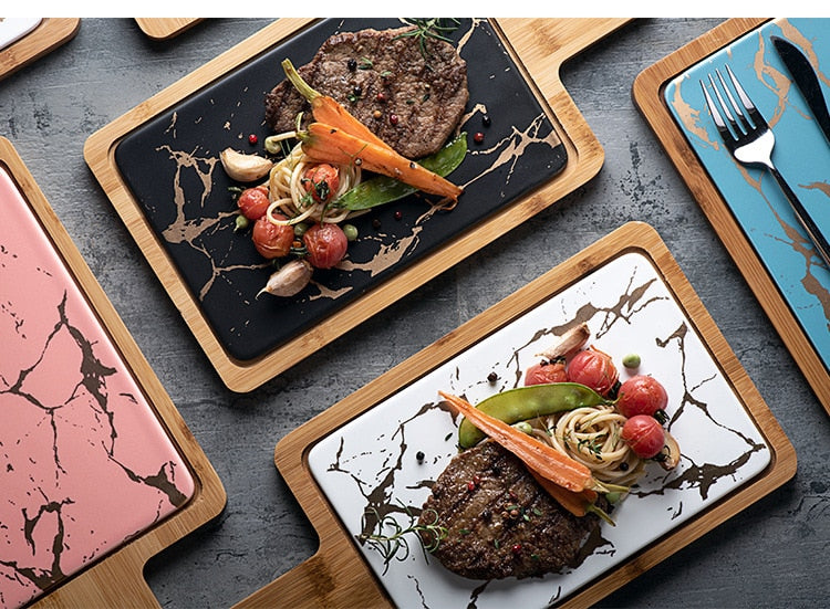 NordiqueChic – Luxury Ceramic Serving Board for Stylish Table Moments