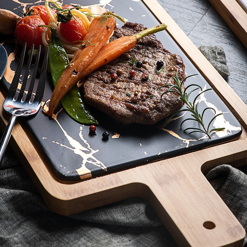 NordiqueChic – Luxury Ceramic Serving Board for Stylish Table Moments