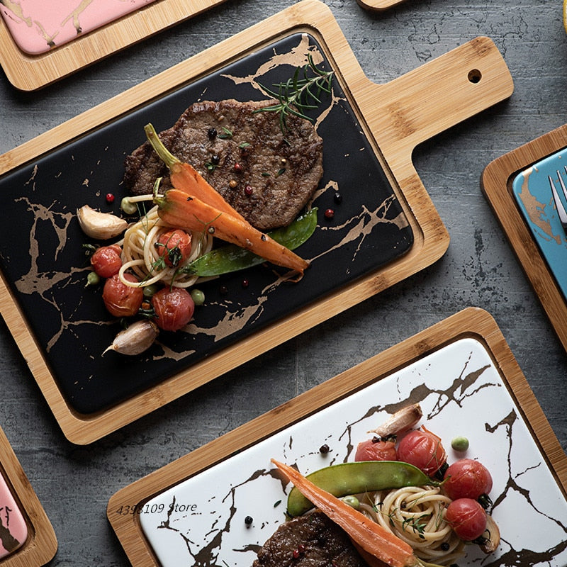 NordiqueChic – Luxury Ceramic Serving Board for Stylish Table Moments