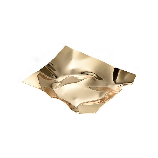 LustreCrush – Luxe Stainless Steel Tray with Unique Crumpled Design