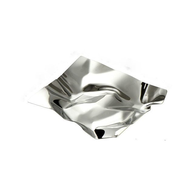 LustreCrush – Luxe Stainless Steel Tray with Unique Crumpled Design