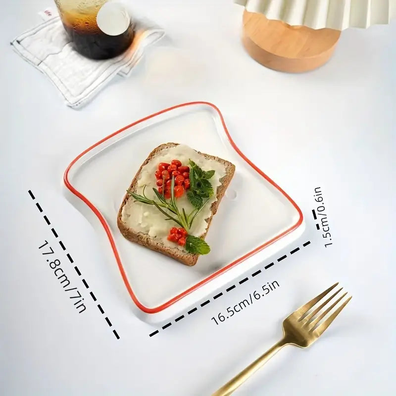 CeramiQ Toast Luxe Ceramic Plate – Playful Elegant for a Stylish Table Setting