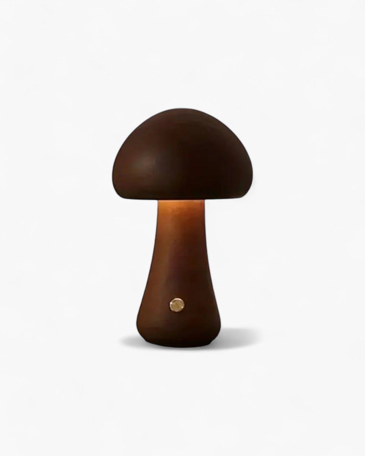 The Mushroom Glow – Wooden Table Lamp with Organic Shape and Warm Ambiance
