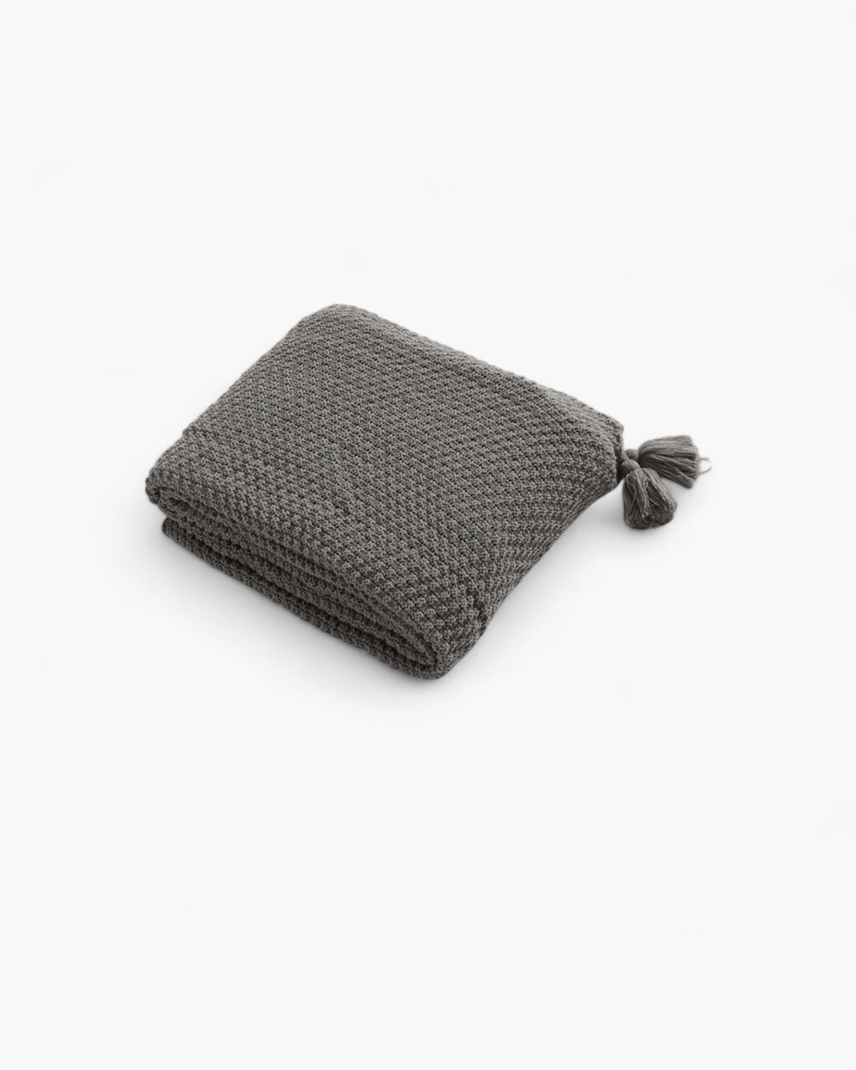 Rêve Maison – Luxury Knitted Throw with Subtle Fringe Details