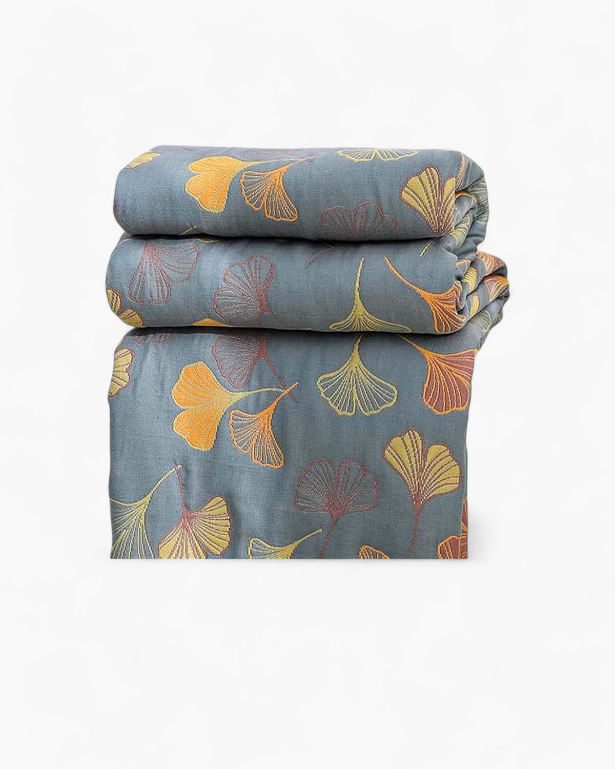 Aurielle – Luxe Cotton Throw with Refined Leaf Pattern for Warmth and Style