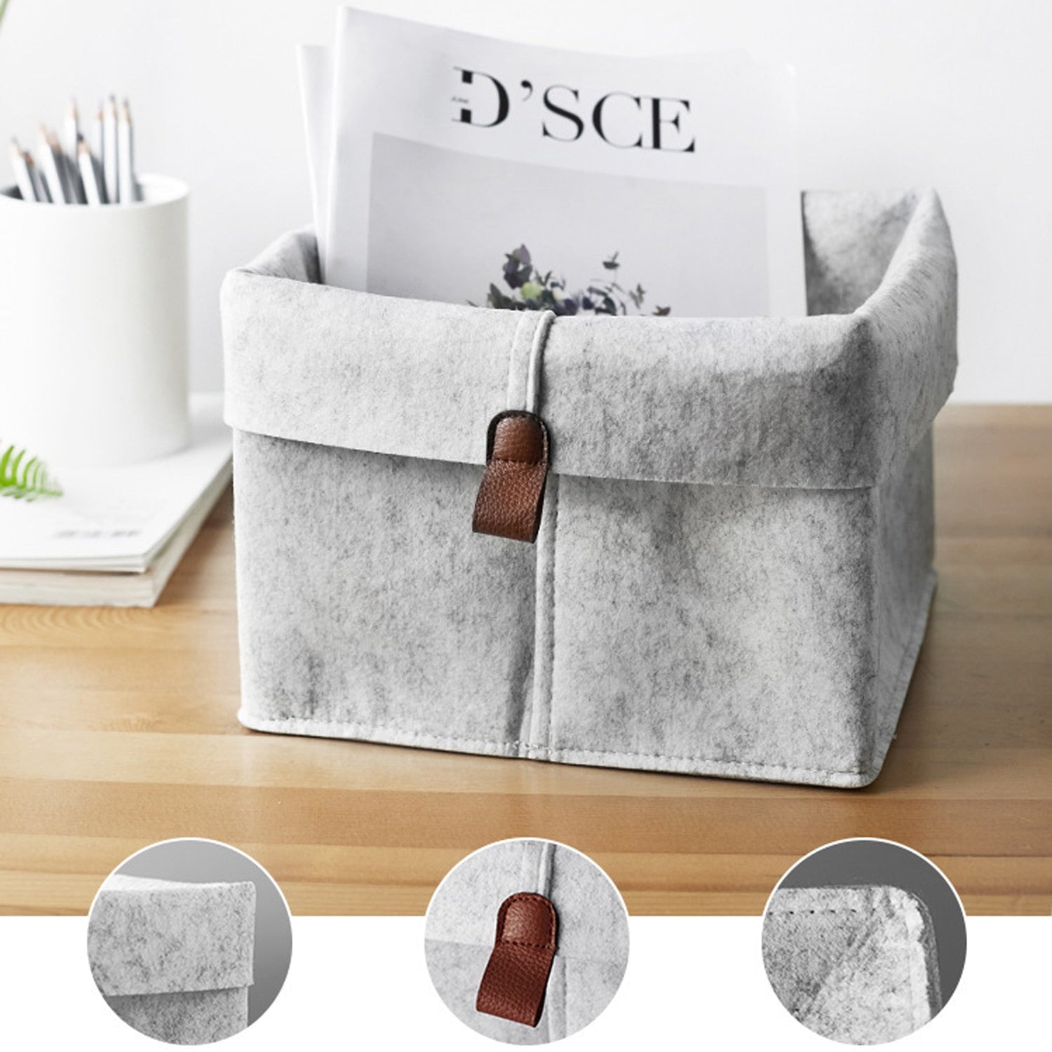 Feltique Luxe Storage Baskets – Stylish Felt Organizer for a Tidy Interior