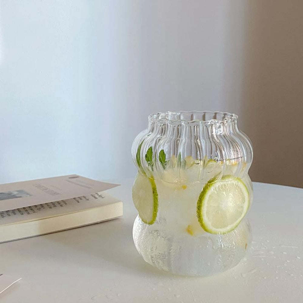 LumiBubble Luxe Glass Set – Handblown Design Glasses for a Stylish Table Setting