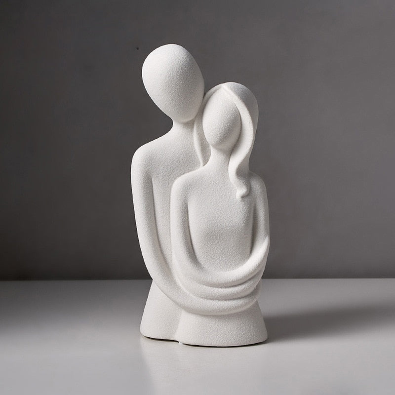 EternaLuxe – Ceramic Statue of Eternal Love with Modern Elegance