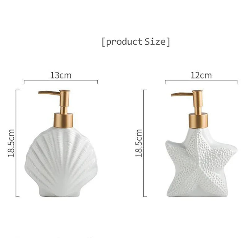 Maritiem Luxe – Keramische Zeepdispenser met Tijdloze Zeestijl