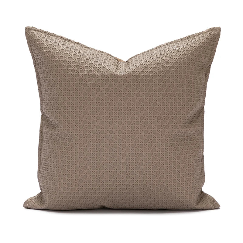 LuxeVibes – Faux Leather Kussenhoes in Luxe Design voor Elegante Woonkamers