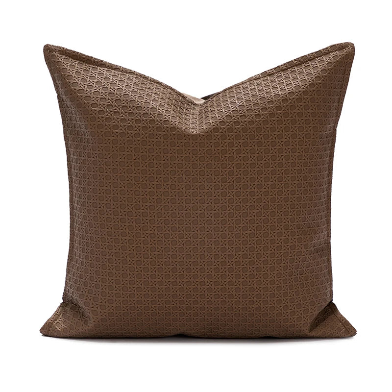 LuxeVibes – Faux Leather Kussenhoes in Luxe Design voor Elegante Woonkamers