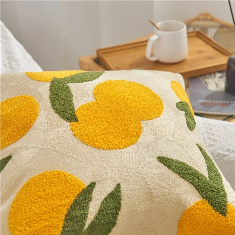 Soléa – Jacquard Kussenhoes met Verfijnd Zonnebloemmotief