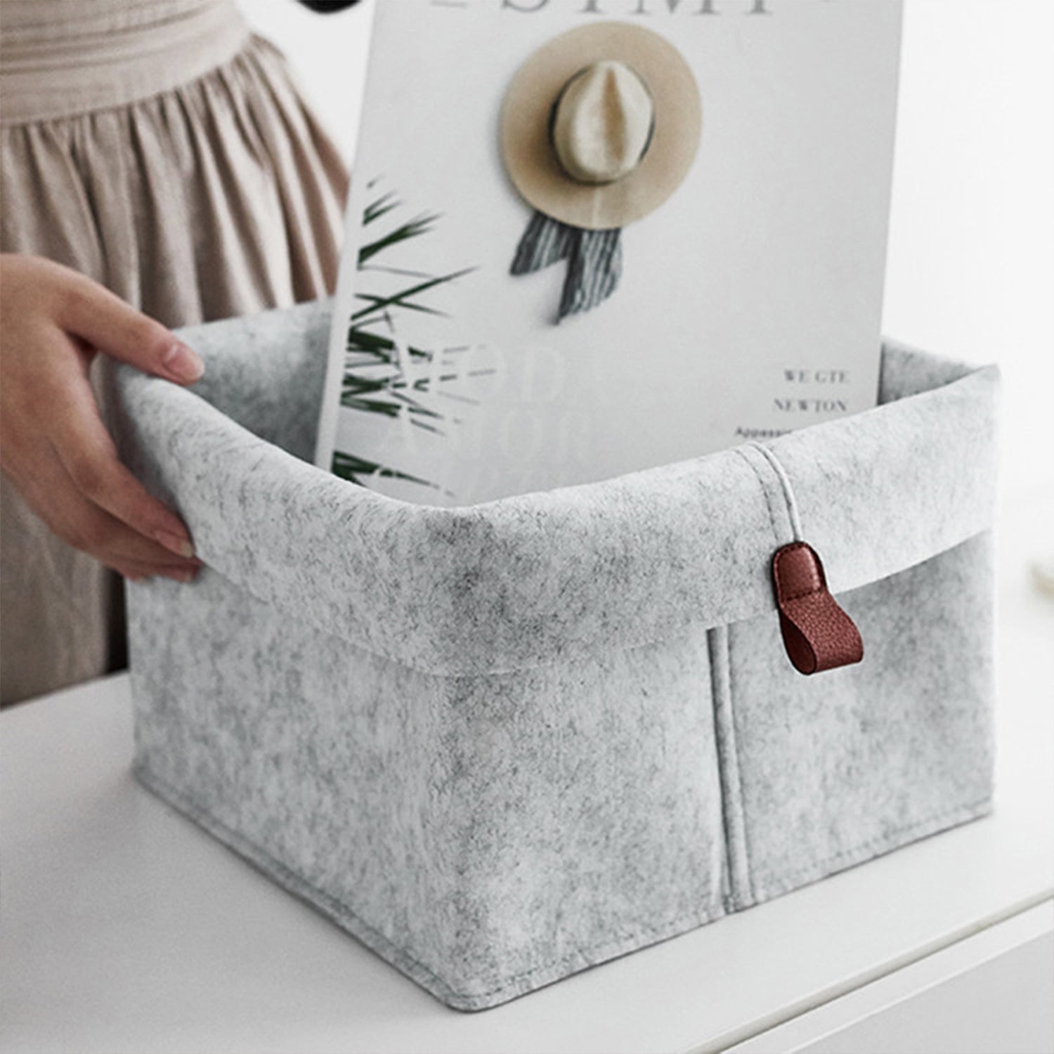 Feltique Luxe Storage Baskets – Stylish Felt Organizer for a Tidy Interior