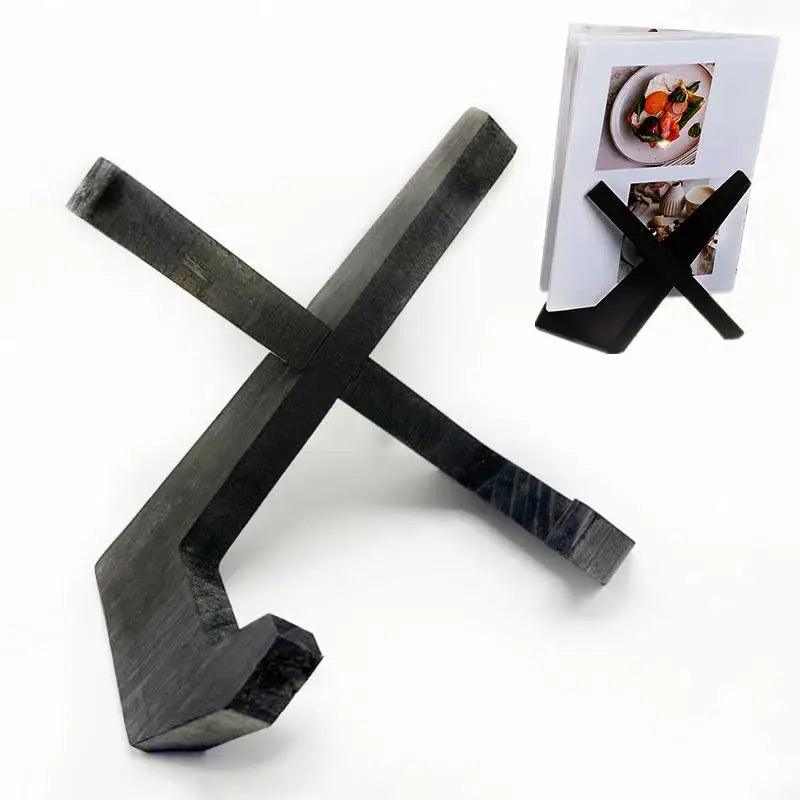 PineCharm – Elegant Wooden Recipe Holder for Practical Style