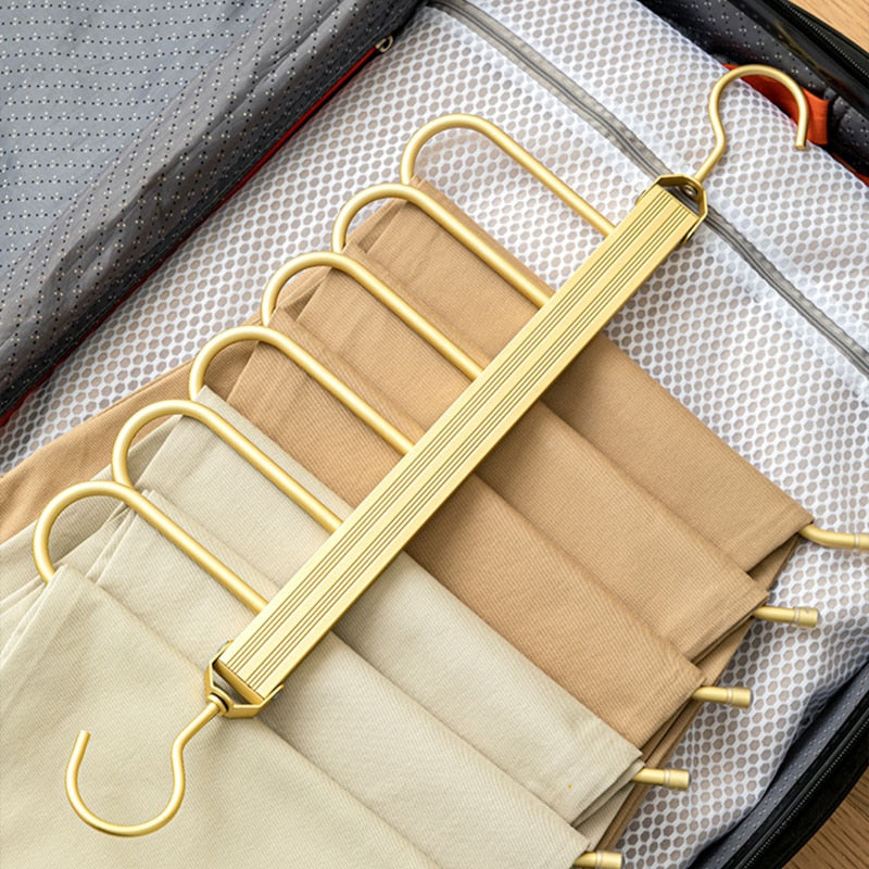 SpaceLuxe – Innovative Aluminum Trouser Hanger with Slim Design