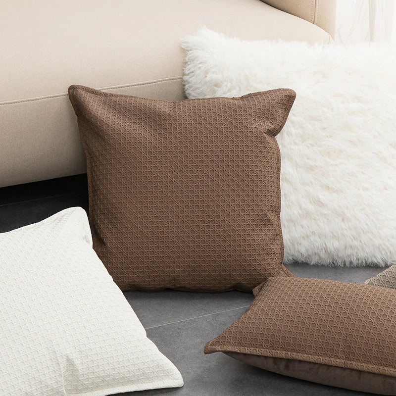 LuxeVibes – Faux Leather Kussenhoes in Luxe Design voor Elegante Woonkamers