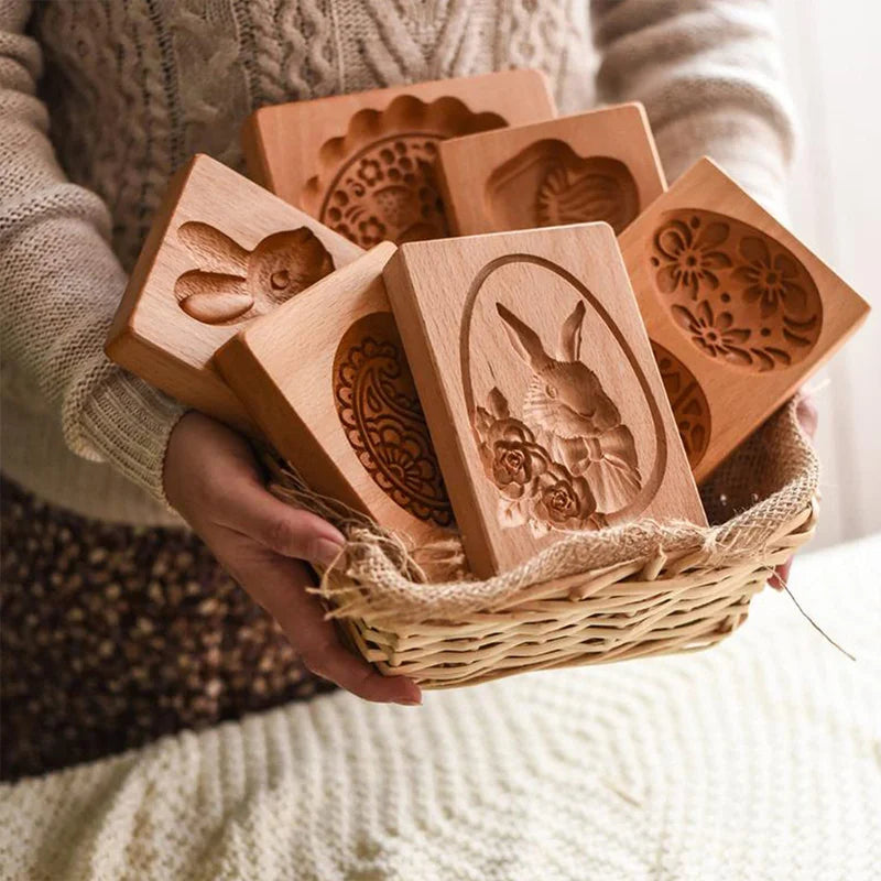 BakeArt – Artisan Wooden Speculaas & Gingerbread Mold for Elegant Creations