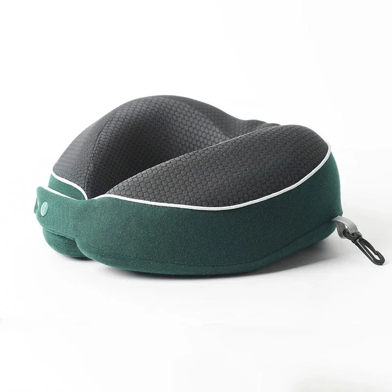 AeroSleep – Ergonomic Memory Foam Travel Pillow with 360° Neck Support