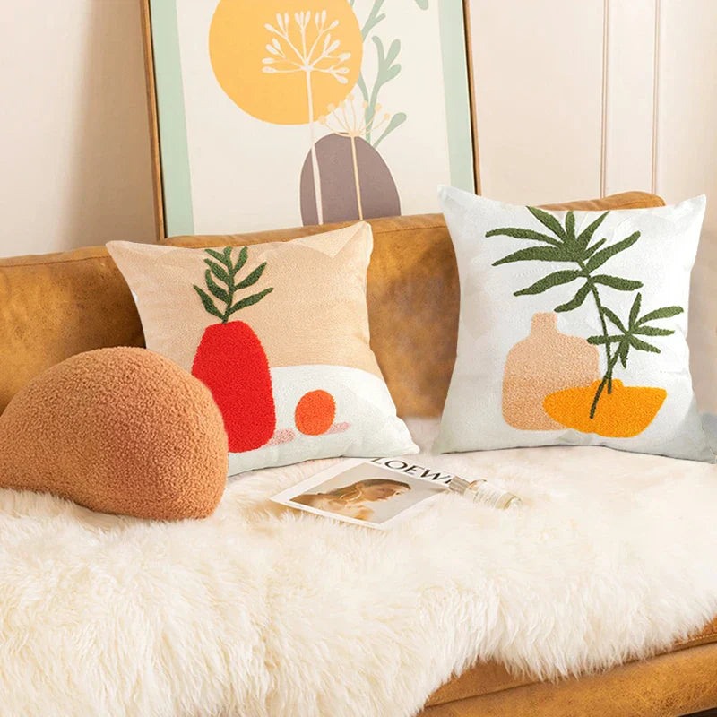Soléa – Jacquard Kussenhoes met Verfijnd Zonnebloemmotief