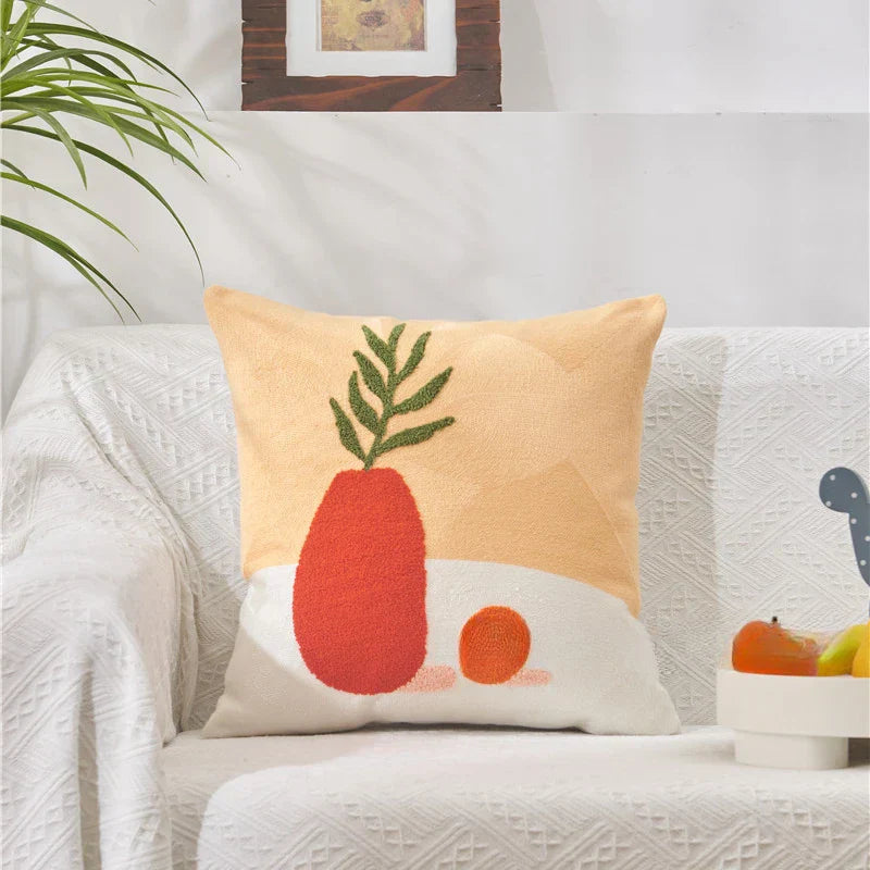 Soléa – Jacquard Kussenhoes met Verfijnd Zonnebloemmotief