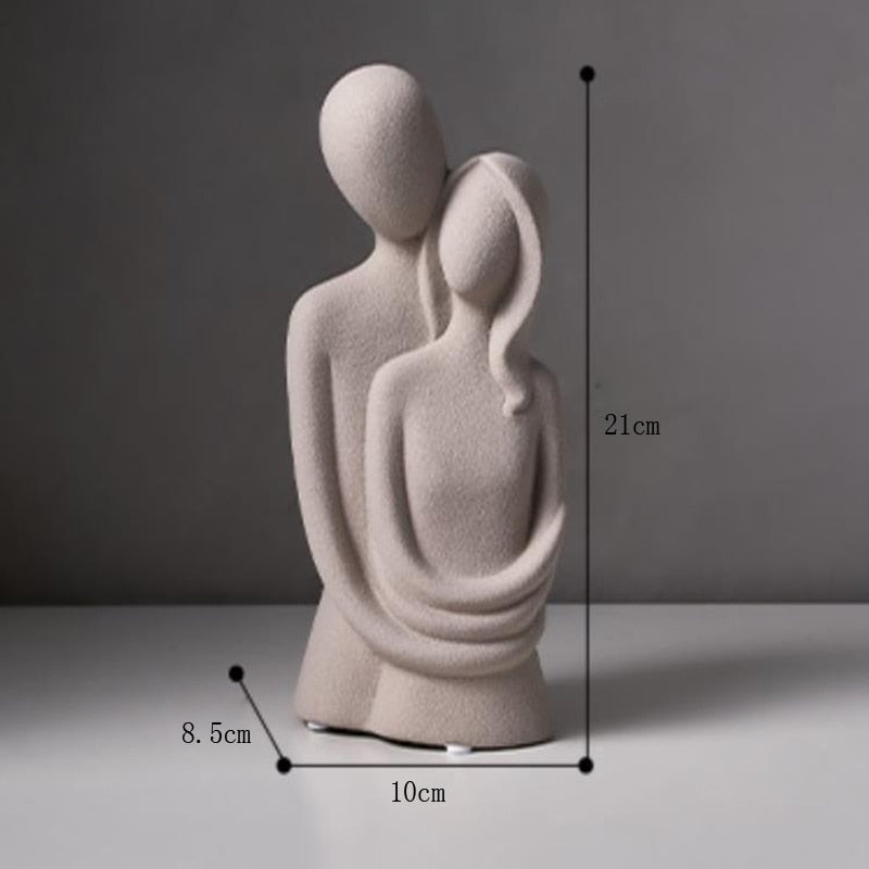 EternaLuxe – Ceramic Statue of Eternal Love with Modern Elegance