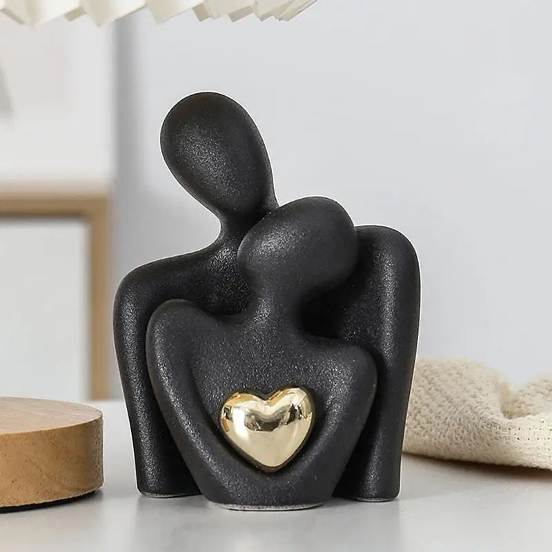 SoulForm – Elegant Minimalist Sculpture with Golden Heart