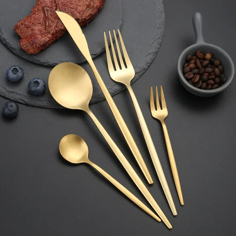 LuxeCut – Stylish Stainless Steel Cutlery Set with Timeless Design, 30 Pieces