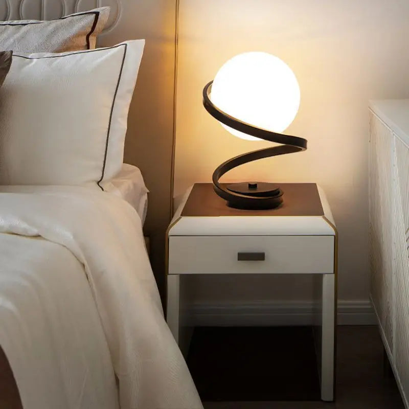 SpiraGlow – Elegant Table Lamp with Unique Design