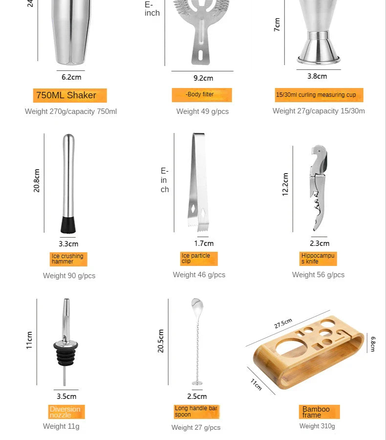 MixMaster – Luxury Metallic Bar Set for Stylish Cocktails