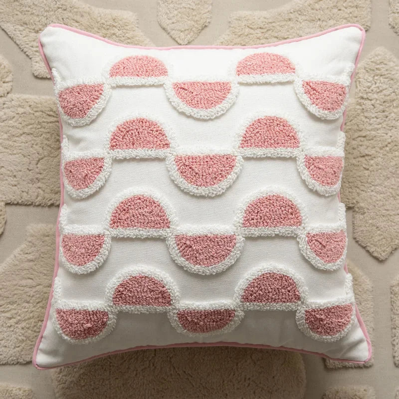 NordicVibes – Luxe Geometrische Tufted Kussenhoes voor Elegante Interieurs