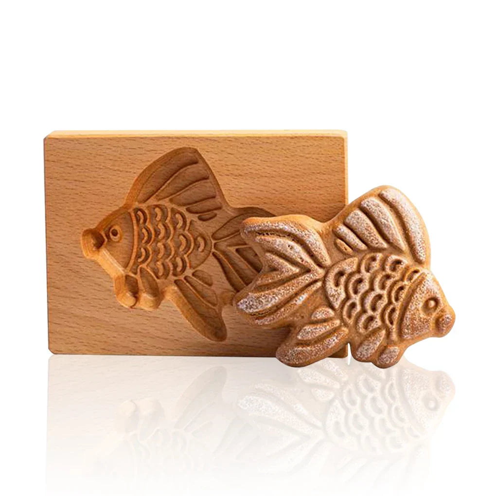 BakeArt – Artisan Wooden Speculaas & Gingerbread Mold for Elegant Creations