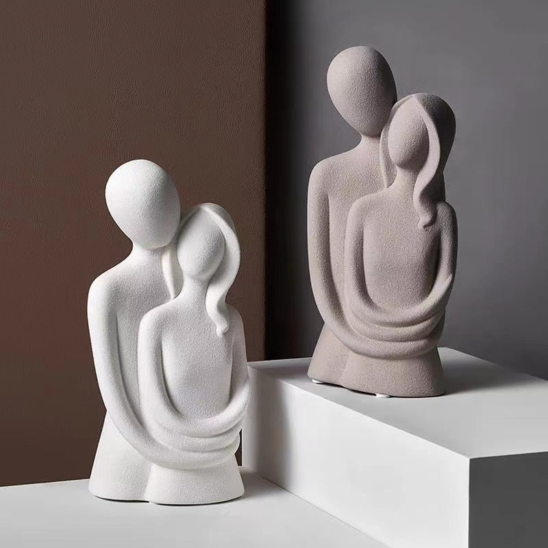 EternaLuxe – Ceramic Statue of Eternal Love with Modern Elegance