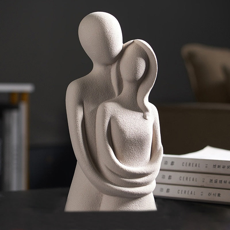 EternaLuxe – Ceramic Statue of Eternal Love with Modern Elegance