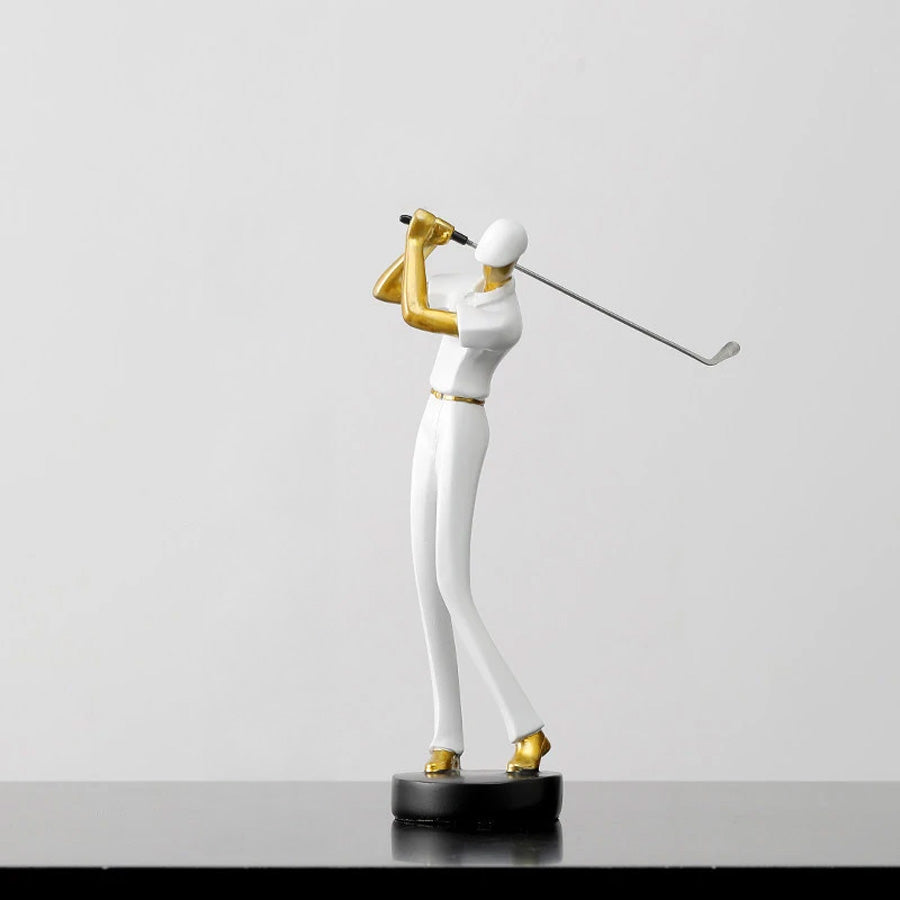 Gilded Motion – Figurines with Dynamic Golf Swing