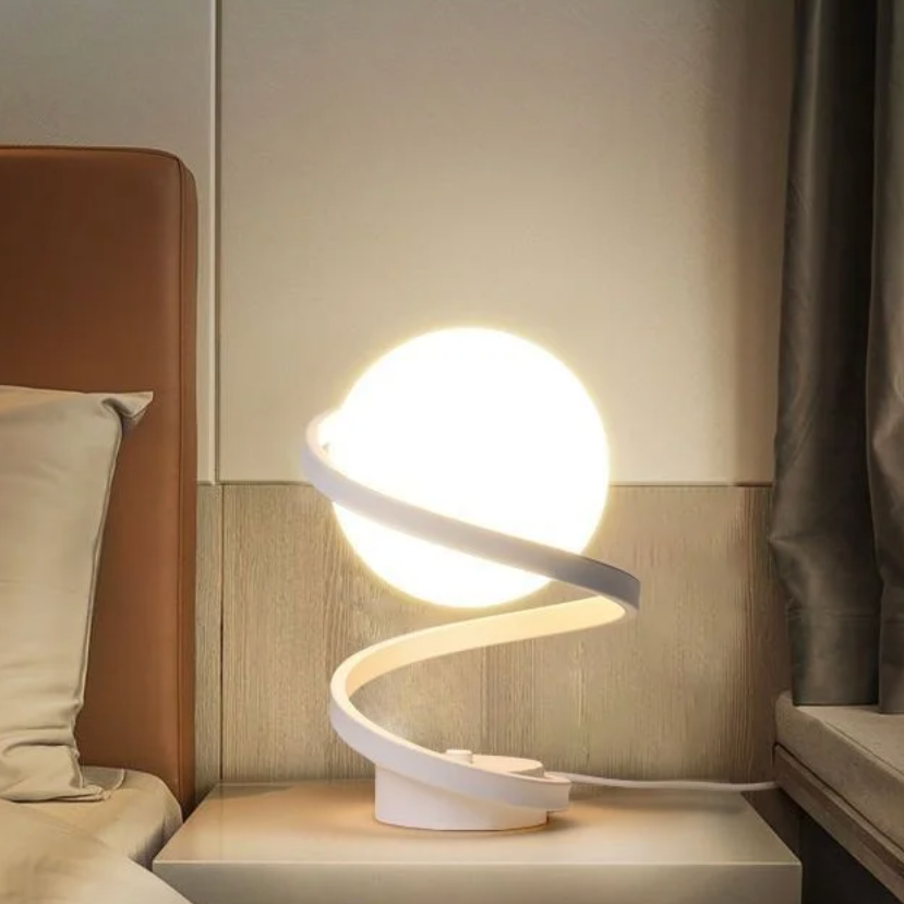 SpiraGlow – Elegant Table Lamp with Unique Design