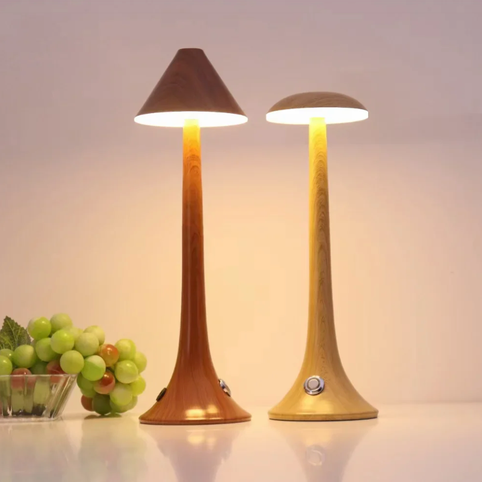 WoodLume – Dimmable LED Table Lamp with Elegant Wooden Design