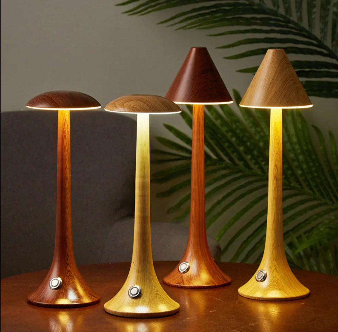 WoodLume – Dimmable LED Table Lamp with Elegant Wooden Design