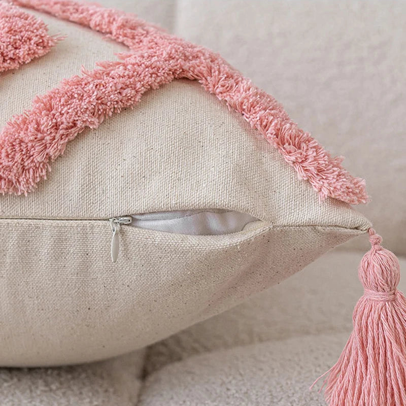 NordicVibes – Luxe Geometrische Tufted Kussenhoes voor Elegante Interieurs