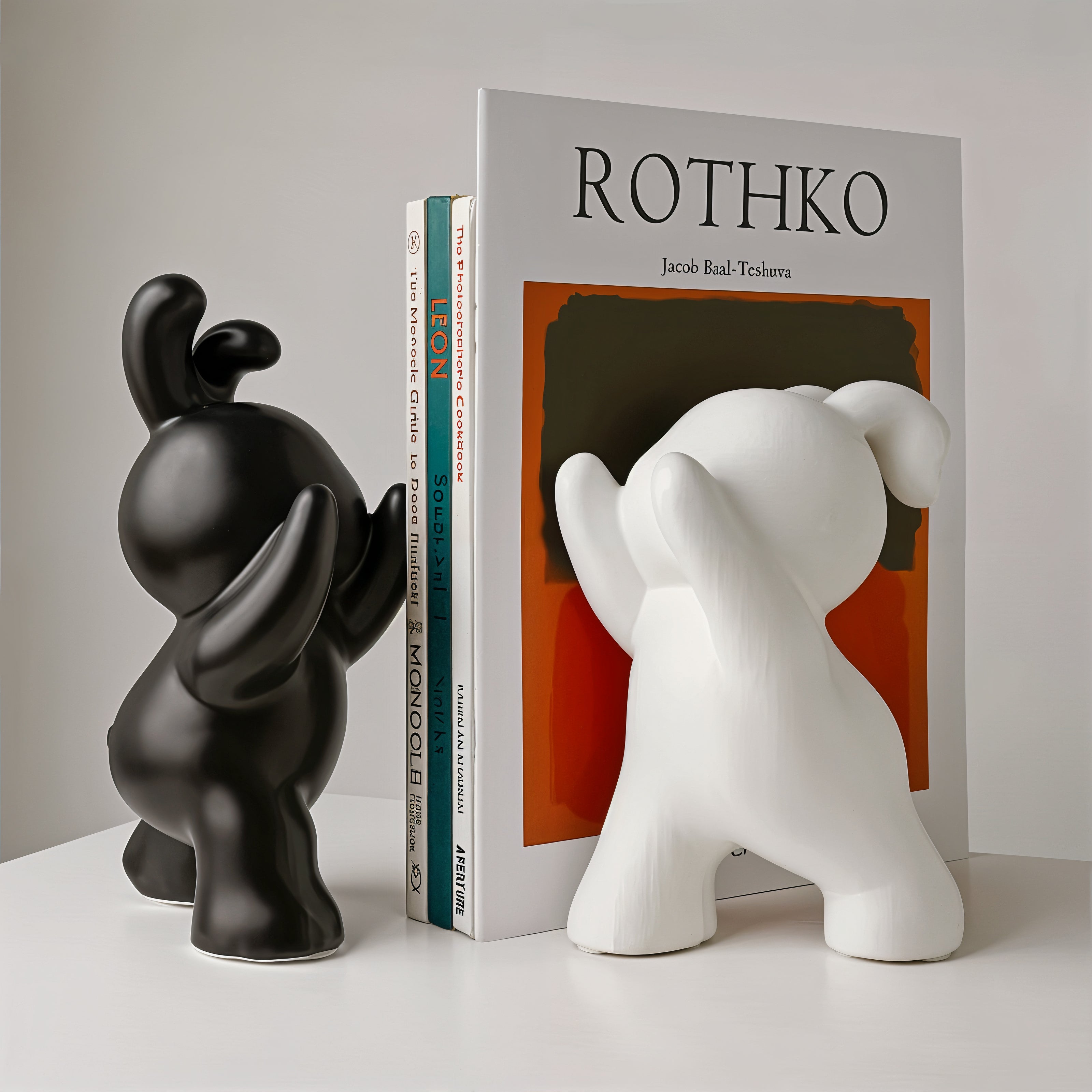 ArtBunny – Modern Rabbit Bookends with Stylish Finish