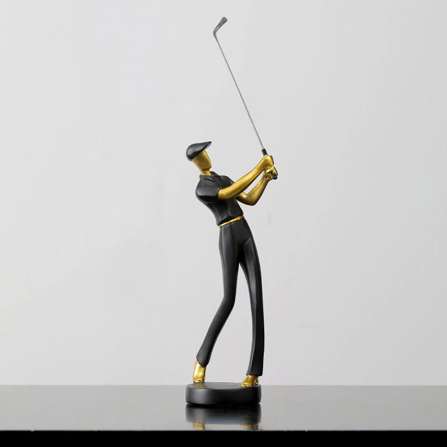 Gilded Motion – Figurines with Dynamic Golf Swing